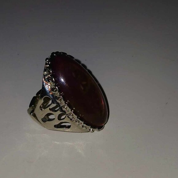 Bundle of 3 silver tone statement costume stretch rings, EUC - Picture 4 of 7